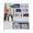 2#White, variant on DUOSONG Kids Funnel Maison Kids Bookcase With Toy Storage White MDF Furniture, 33.46 x 18.9 x 11.41 Inches