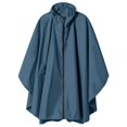 thumbnail image 3 of Prolriy Rain Ponchos for Adults Unisex Solid Color Hooded Zippered Poncho Shawl Ponchos Adult Navy, 3 of 7