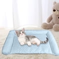 thumbnail image 4 of Fiudx Esterilla de Hielo para Mascotas, Cama Refrescante para Perros En Verano, Tela Suave y Transpirable, Diseño Indeformable, Ideal para Siestas y Descanso, Perfecta para Perros y Gatos, Fácil de L, 4 of 5