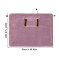 thumbnail image 2 of QLFSCXG Clearance Sale! 24"X32" Electric Heated Blanket，Electric Throw Blanket，5V Low-Voltage Heating Blanket with Usb Warm Hand and Knee Pad Machine，Washable，Flannel,Purple, 2 of 6