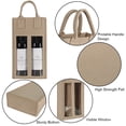 thumbnail image 3 of Bolsa de regalo para botella de vino Shintop Double con ventana de fieltro, color beige, 3 of 7