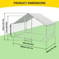 thumbnail image 3 of Danolapsi Metal Chicken Coop 9.8' x 6.5' x 6.5' Chicken Coop Run for Yard,Galvanized Steel Chicken Pen with Anti-Ultraviolet Waterproof Cover,Spire-Roof Walk-in Poultry Cage,for Outdoor Farm Use, 3 of 8