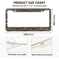 thumbnail image 3 of GZHJMY Leopard Cheetah Print Animal License Plate Frames for Women Men 2 pcs Personalized Car License Plate Holder with Screw Caps, Round Hole Decorative, 3 of 6