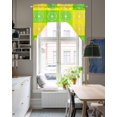 thumbnail image 4 of Green Summer Lemon Swag Valances for Windows, Small Curtains Drapes, Farmhouse Plaid Checkered Kitchen Window Curtains Over Sink Rod Pocket Window Treatment Valance for Bedroom/Bathroom 56"x36", 4 of 5