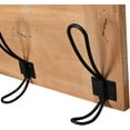 thumbnail image 4 of Wood Framed Wall Mirror Decorative Hanging Entryway Mirrors with Hooks and Shelf - Wooden Wall Mounted Mirror for Bathroom Living Room Bedroom Rustic Farmhouse Decor, 4 of 5