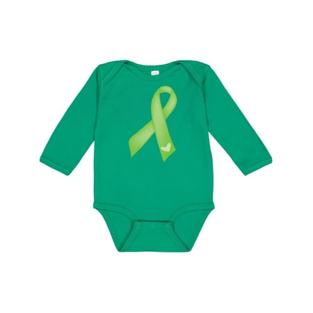 

Inktastic Lime Green Awareness Ribbon Gift Baby Girl Long Sleeve Bodysuit