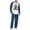 16#Dark Blue, variant on Everyday Halloween Pajama Set For Men Raglan Long Sleeve Printed Top Drawstring Elastic Waist Casual Long Lounge Pants