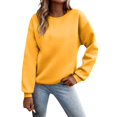 thumbnail image 2 of Basic Sweatshirts for Women 2025 Fall Winter Long Sleeve Crewneck Plain Athletic Sweatshirt Pullover Tops, 2 of 6