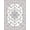 Pink Blue Ivory, Pattern 10, variant on ODIKA Medallion With Distressed Scroll Border And Botanical Sprays Vintage Floral Pet Friendly & Kids Safe Play for Playroom, Bedroom, Reading Nook