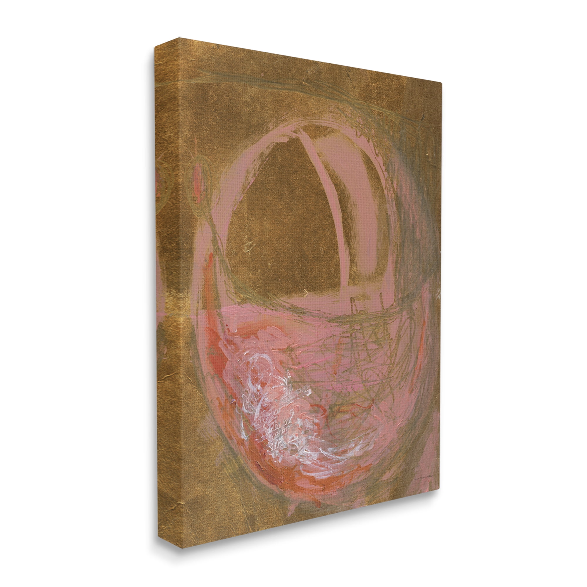Stupell Industries Rustic Abstract Pink Circle Sketch Graffiti,30 x 40, Design by Kamdon Kreations