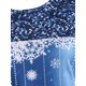 thumbnail image 3 of Talla grande Navidad Copo de nieve Imprimir Handkerchief T Shirt Rosegal Mangas largas de talla grande, 3 of 5