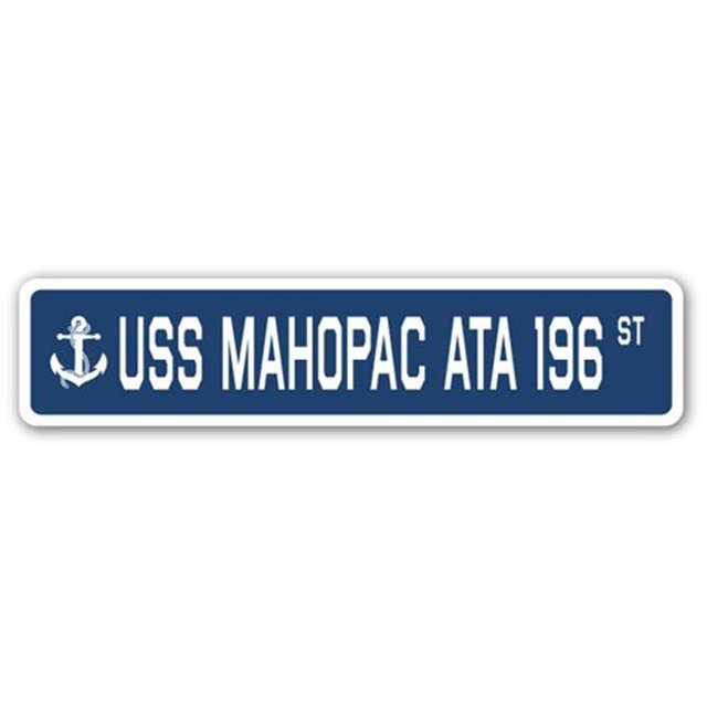 SignMission SSN-Mahopac Ata 196 4 x 18 in. A-16 Street Sign - USS Mahopac ATA 196