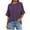 Purple, variant on Shirts for Women Short Sleeve Print Pocket Polka Dot Casual Round Neck Blouse Army Green,Womens Tops