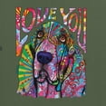 thumbnail image 2 of Colorful Beagle | Dogs Love You | Dean Russo Art Animal Lover Men's T-Shirt, Military Green, 3X-Large, 2 of 6