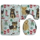 thumbnail image 1 of Juego de alfombras de baño ABPHQTO Yorkie Navidad 3 piezas, 1 of 2