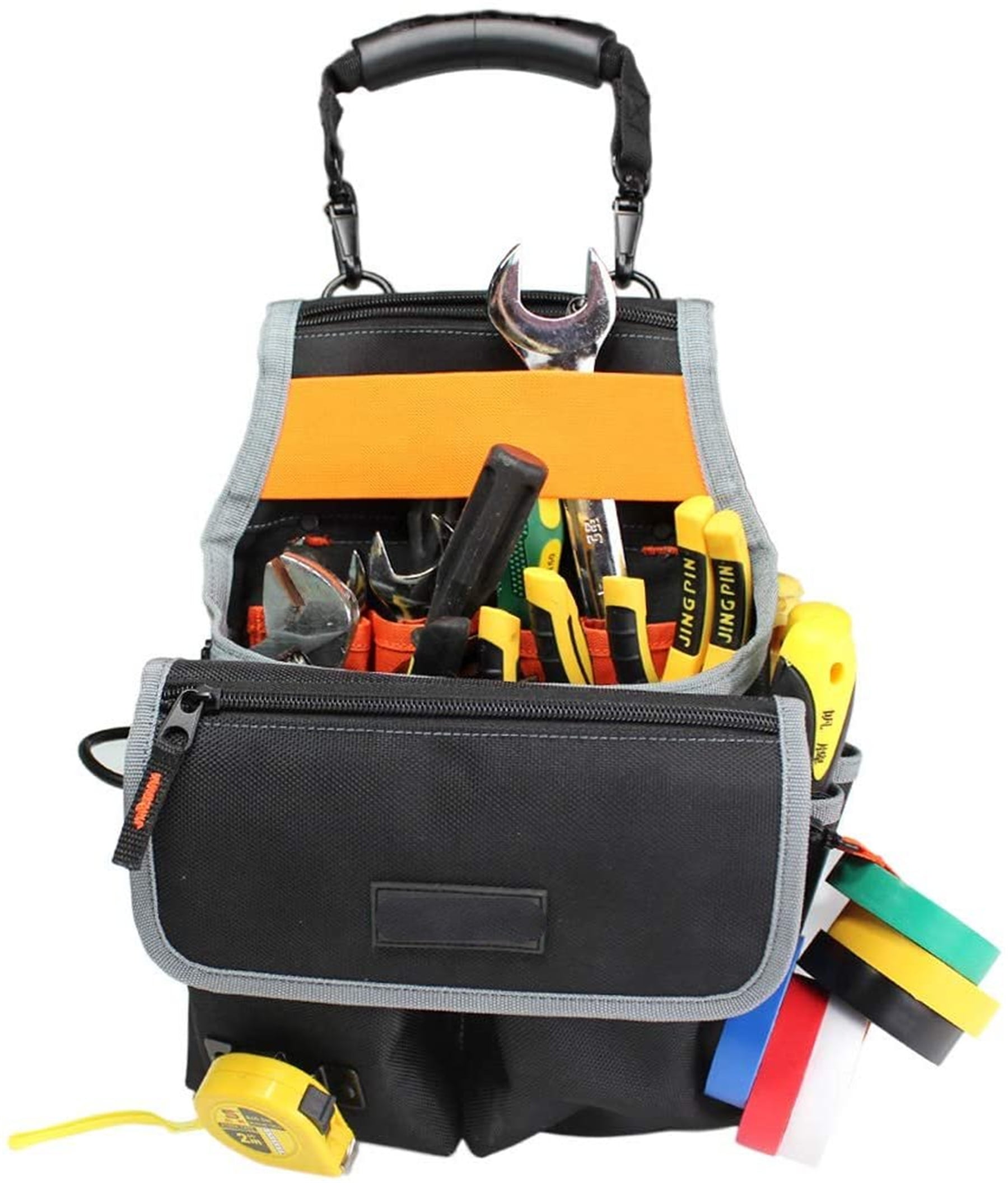 Heavy Duty Tradesman Pro Tool Pouch with Various Sized Pockets and