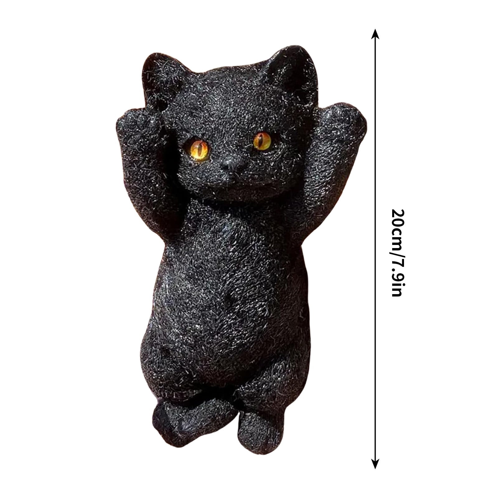 quanjun Cute Chubby Cat Squeeze Toys,8" Soft Cat Squishiesly Squeeze Toys,Cute Stand on Both Feet and Raise Both Hands Cat Squeeze Toys,Squishies Cat Fidget Toys for Anxiety&Relaxation