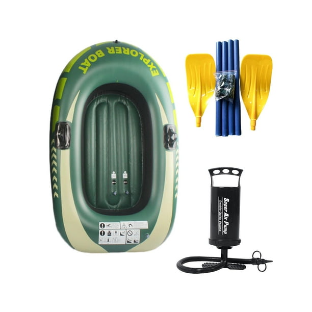 Kayak inflable, kayak inflable de PVC para travesía, bote flotante para exteriores 1 persona con remo