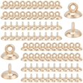 thumbnail image 1 of 200Pcs Bail Cap Silver Bead Cap 10mm Cover Bead Caps with Loop End Cap Clasp Round Dangle Charm Connector, 1 of 8