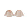 thumbnail image 2 of RUINIXCW Toddler Boy Thanksgiving Pullover Sweatshirt Quarter Zipper Lapel Neck Long Sleeve Croissant/Turkey Embroidery Tops, 2 of 9