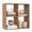 Natural, variant on Costway 4-Cube Open Bookshelf with Anti-tip Kits Home Modern Style Storage Shelf for Study Black