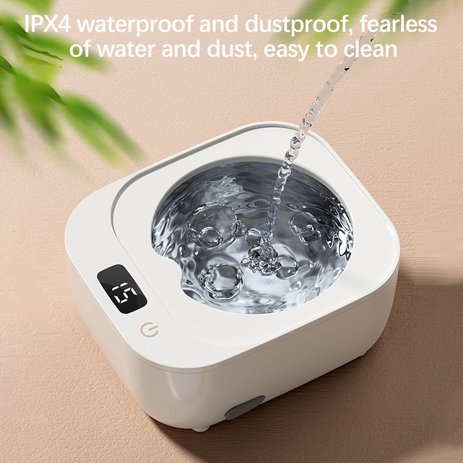 Portable Ultrasonic Retainer & Denture Cleaner, 3-Timer Automatic Cleaning Machine for Braces, Jewelry, Makeup Tools