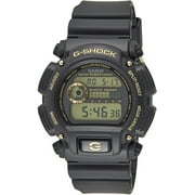 Casio Mens Digital Black and Gold Resin Strap G-Shock Watch DW9052GBX1A9