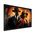 thumbnail image 2 of Designart "Jazz Couple in Black and Red Harlem Renaissance I" People Framed Wall Art Decor - Global Black Harlem Renaissance Entryway Framed Wall Art Print, 2 of 6