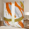 thumbnail image 2 of Grey Beige Orange Curtains Brush Strokes Oil Painting Curtains & Drapes, Gradient Abstract Vintage 30%-50% Blackout Curtains Ombre Graffiti Bedroom Curtains, Contemporary Modern Window Treatments, 2 of 5