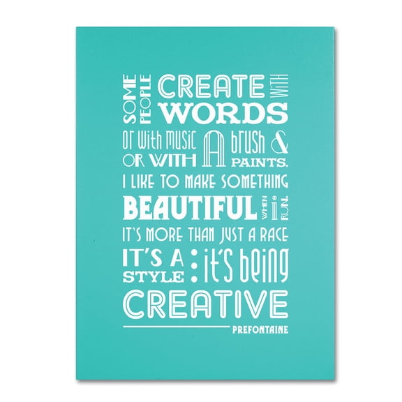 Trademark Fine Art "Creative Running I" Canvas Art by Megan Romo