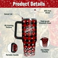 thumbnail image 3 of 40 oz Christmas Tumblers with Handle and Straw, Buffalo Snowflakes 40oz Stainless Steel Vacuum Insulated Travel Coffee Mug Cup Water Bottle, Christmas Decor Stuff Accessories Gifts for Women, 3 of 6
