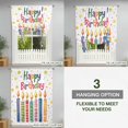 thumbnail image 5 of Happy Birthday Tie Up Curtain Valance for Window, Adjustable Rod Pocket Window Curtains Shades, Colorful Star Funny Celebration Light Filtering Valance Drapes for Kitchen Living Room Bedroom 42"x63", 5 of 9