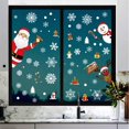 thumbnail image 4 of SZXZYGS Christmas Stickers Santa Snowman Glass Window Decoration Snow Stickers Window Stickers on Both Sides（6Pc）, 4 of 8