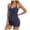 Navy, variant on Xudanell Women's One Piece Swimsuit Maternity Wrapped Front Ruched Pregnancy Bathing Suit Back Hook Cutout backless Sexy Bathing Suit (Blue,XL)