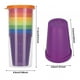 thumbnail image 1 of Vasos De PP Arcoíris Reutilizables Resistentes A Roturas, 7 Vasos De Plástico Coloridos Con Taza De Almacenamiento Para Cocina, Fiesta De Picnic, 1 of 7