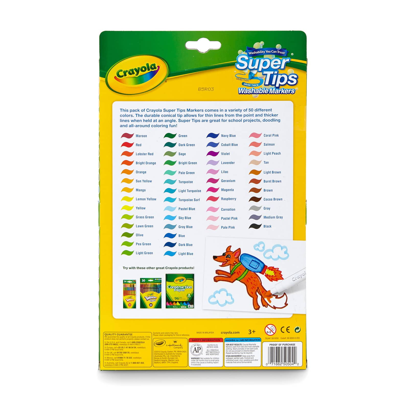 8 Packs: 50 ct. (400 total) Crayola Super Tips Washable Markers - 1