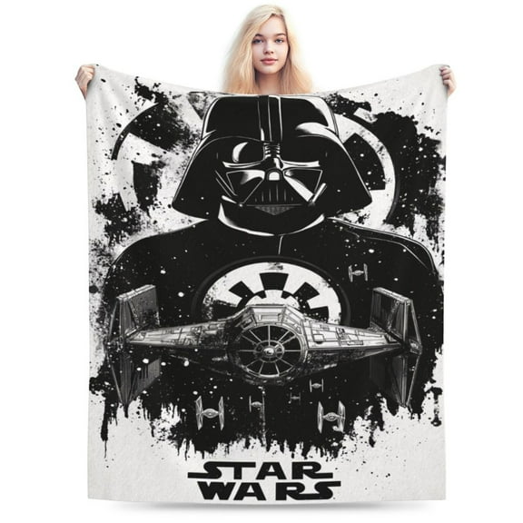 Darth Vader Blanket, Soft Warm Cozy Plush Throw Blanket Gifts for Adults Kids, Lightweight Fuzzy Comfy Flannel Blankets for Couch Bed House Decor Travel 50"X40"