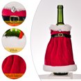 thumbnail image 3 of Cubierta de botella de vino de Navidad Linda botella de vino Ropa roja para Leyfeng Tapa de botella, 3 of 7