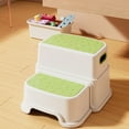 thumbnail image 4 of Becaristey Sturdy Small Step Stools For Children Multifunctional Made With PP Non-slip Two-tier Step Stool Pink, 4 of 6