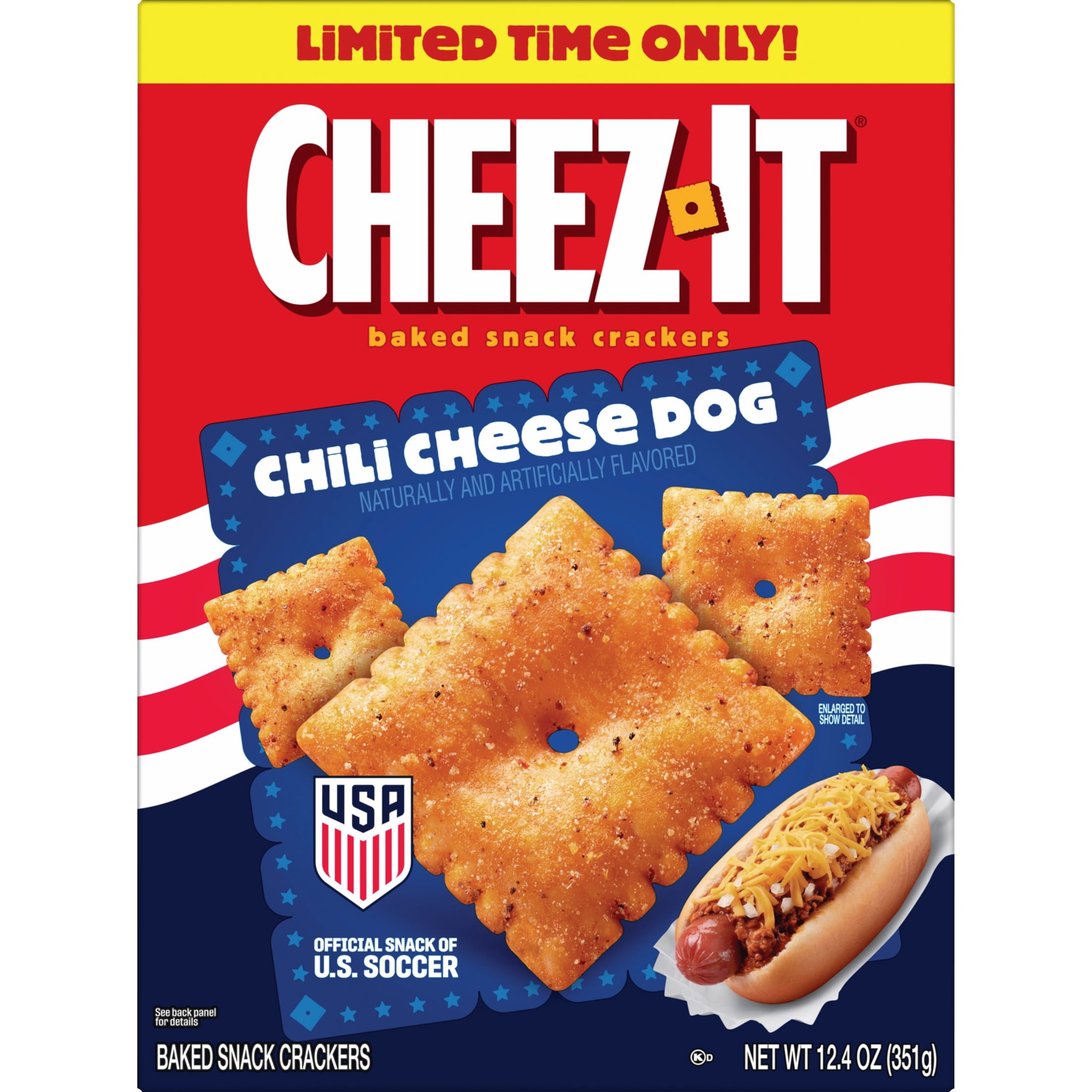 Cheez-It Chili Cheese Dog Baked Snack Crackers, Limited Edition, 12.4 oz