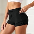 thumbnail image 2 of KPOPLK Running Shorts for Women - Athletic Quick Dry Sports Womens Shorts High Waisted Gym Workout Yoga Shorts with Pockets for S-2XL Size XL,Black, 2 of 6