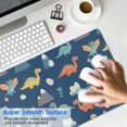 thumbnail image 4 of Long Mouse Pads for Desk,DarkBlue Cartoon Dinosaurs Mountains Eggs Desk Mats on Top Of Desks, Desk Mouse Pad Extra Large with 3mm Non-Slip Base and Stitched Edge for Gaming,Work,Home 35.4"x15.7", 4 of 5