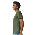 thumbnail image 4 of Gildan Ultra Cotton T-Shirt 2000, Short Sleeve T-shirt for Men, Tee For Arts & Crafts,100% Cotton, Military Green, L, 4 of 5