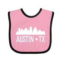 Inktastic Austin Texas Skyline Silhouette TX City Boys or Girls Baby Bib