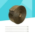 thumbnail image 6 of Howish heat wrap 1.5mm * 25mm * 5mm Exhaust Heat Wrap Roll Header Tube Fiber Wrap Tape for Car Motorcycle(196.85"X0.98"(LxW)), 6 of 8
