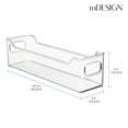 thumbnail image 4 of mDesign Slim Plastic Storage Organizer Bin for Home and Kitchen, 4 Pack - Clear, 4 of 9