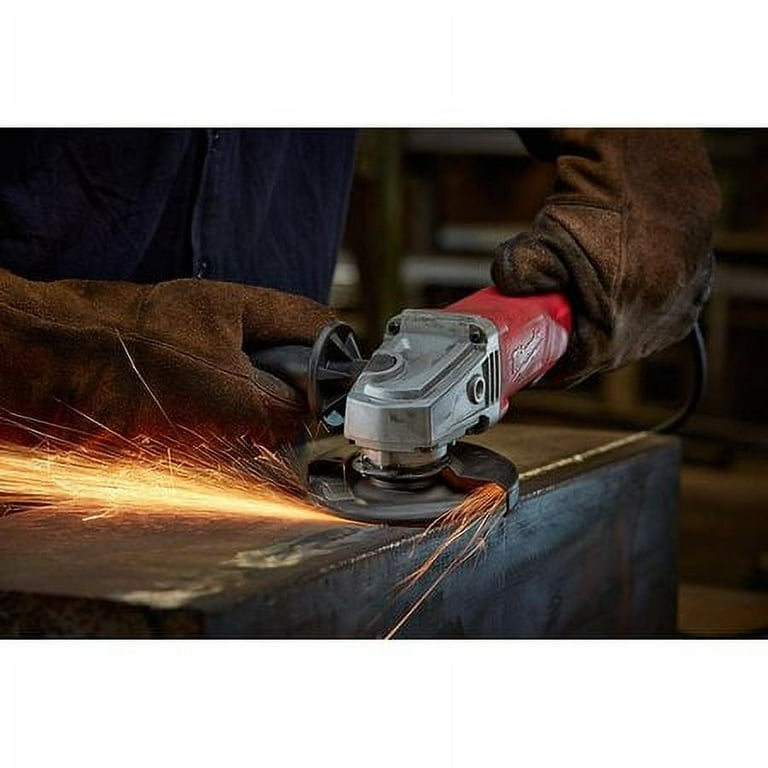 Milwaukee 11 Amp Corded 4-1/2 in. Small Angle Grinder with Lock-On