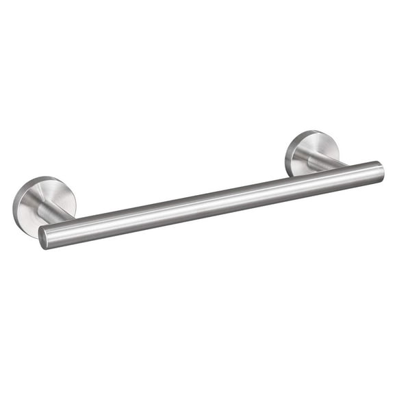 USHOWER Brushed Nickel Towel Bar, 9-Inch Towel Racks for Bathroom Wall-Mounted, SUS304 Stainless Steel Towel Rod Modern Home Decor (Total Length 12-Inch)
