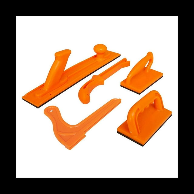 5 Pcs Poignée de Poussée Orange Planeur de Menuiserie Convient pour Routeur, Raccordeur et Outils de Menuiserie de Table