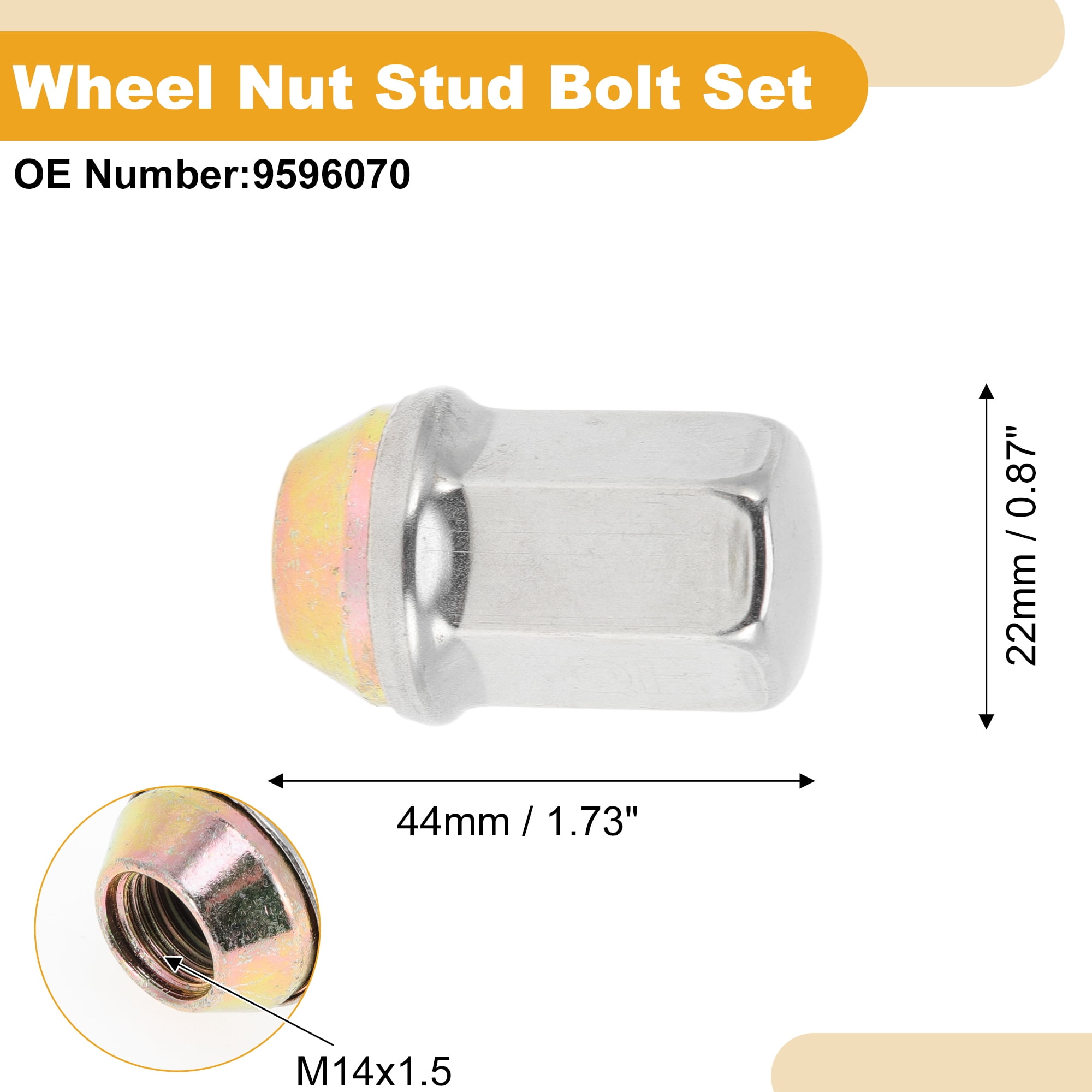 Unique Bargains M14x1.5 Wheel Lug Stud Set for GMC for Sierra 1500 2000-2021 Alloy Steel